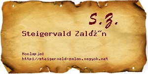 Steigervald Zalán névjegykártya