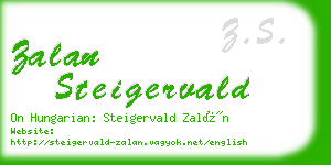 zalan steigervald business card